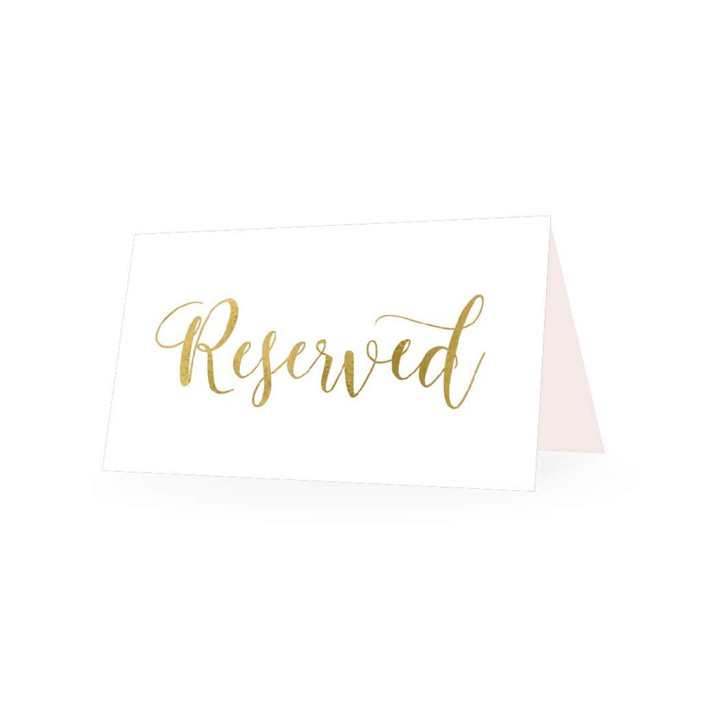 25 Gold VIP Reserved Signs