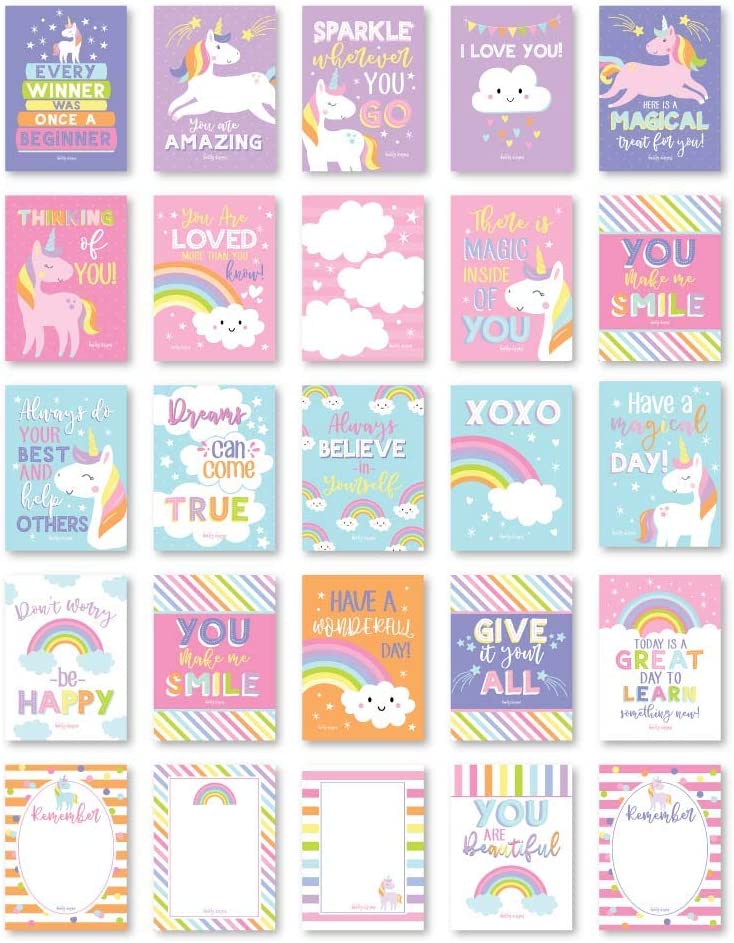 25 Unicorn School Lunch Box Notes