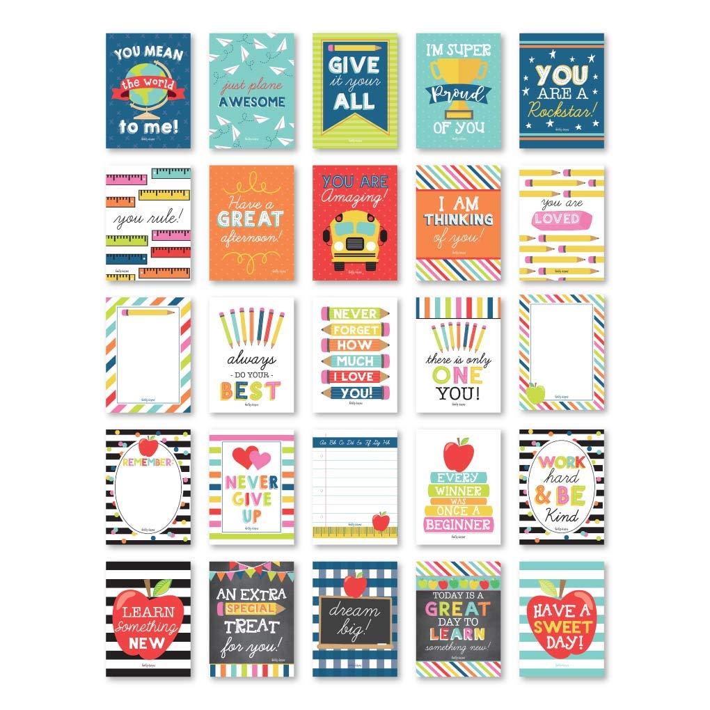 25 Colorful School Lunch Box Notes