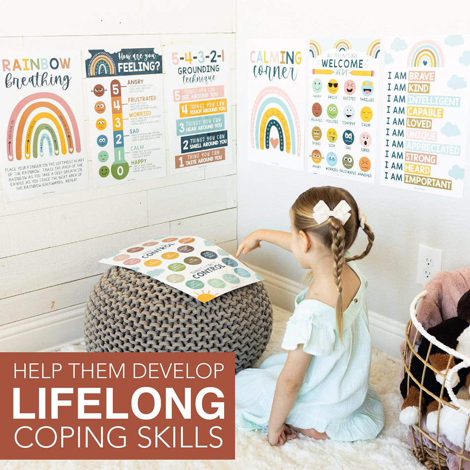 8 Boho Calming Corner Classroom Posters | Hadley Designs