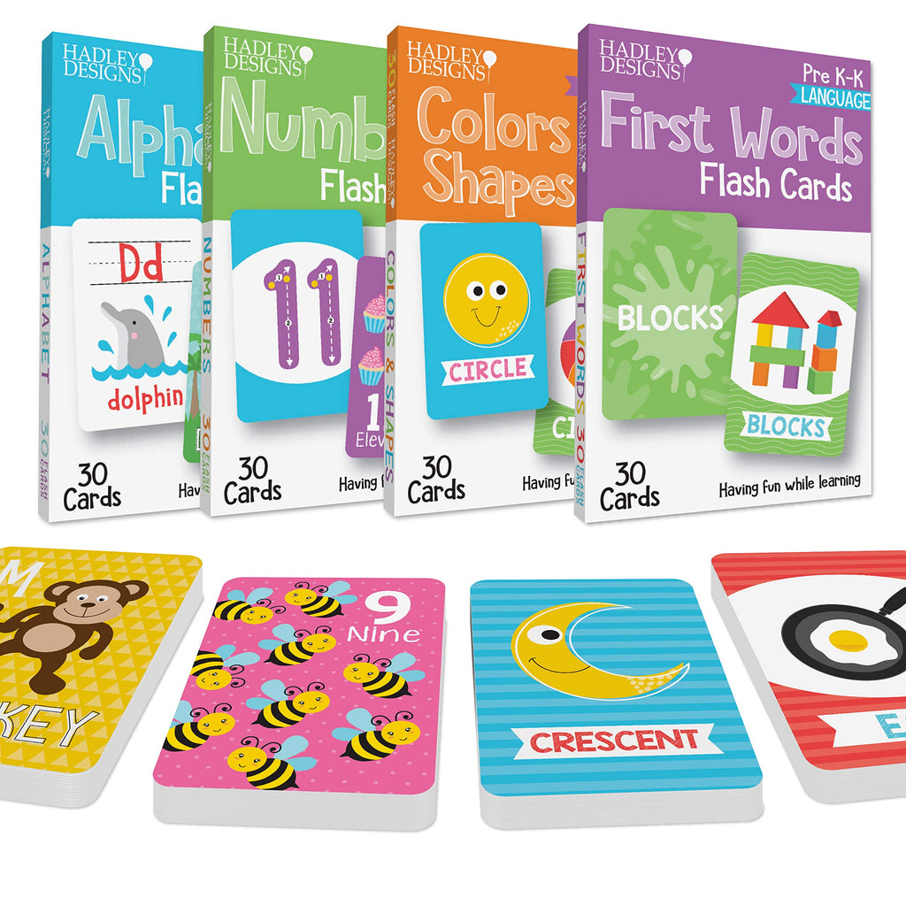 120 Flash Cards for Toddlers (ABC, Colors, Numbers & More!)